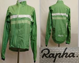 Rapha Cycling Rain Jacket Women's L Green Reflective Full Asymetric Zip #Z4949